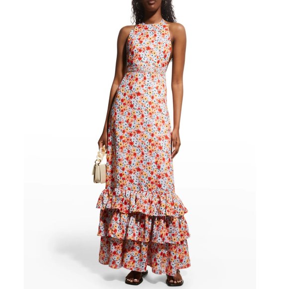 Agua by Agua Bendita Magnolia Printed Linen Halter Maxi Dress - Picture 16 of 16